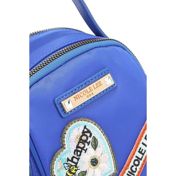 Nicole Lee USA Mini Embroidered Color Patch Adjustable Strap Multi Bag | Yellow main image 4